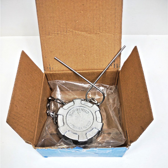 Aluminum Diesel Fuel Cap 2 1/4" for International Ford GMC Trucks No-Lock TINWID - Picture 6 of 9